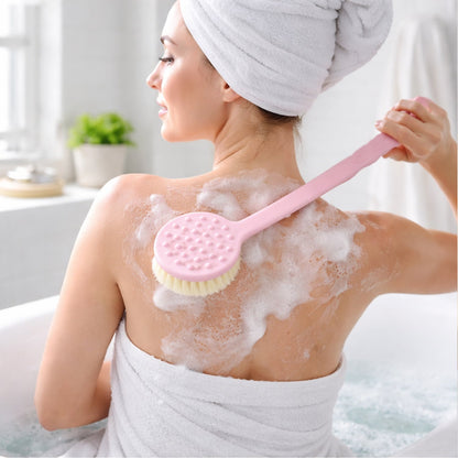 Back Scrubber For Shower Dry Body Brush Back Brush Long Handle (1 Pc  B Grade)