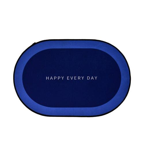 Non-Slip Oval Bath Mat – Super Absorbent Soft Velvet Surface