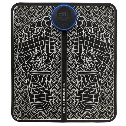 Ems Foot Massager Electric Feet Massager Deep Kneading Circulation Foot Booster For Feet And Legs Muscle Stimulator Folding Portable Electric Massage Machine