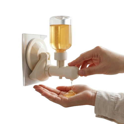🧴 Liquid Soap Dispenser – Wall-Mount with Strong Suction Cup