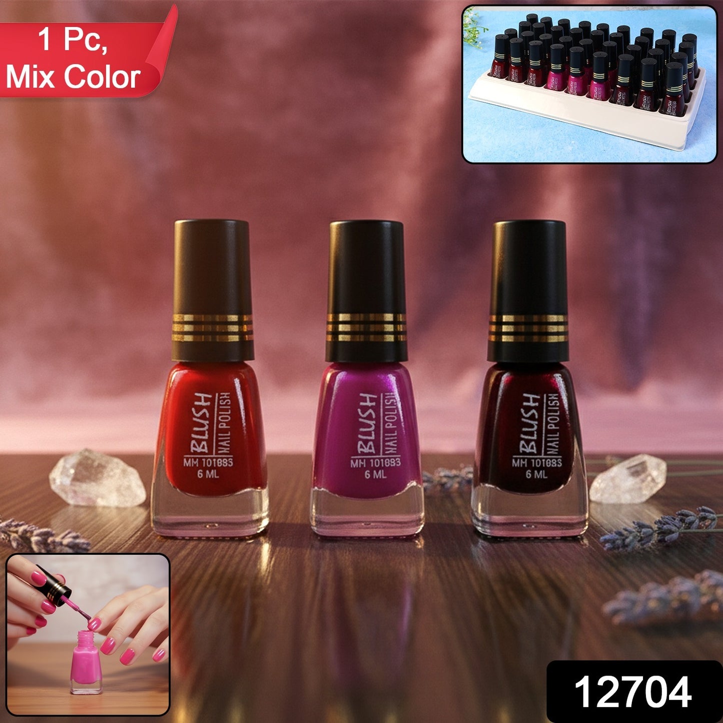 Premium Blush Nail Polish (1 Pc Mix Color 6 Ml)